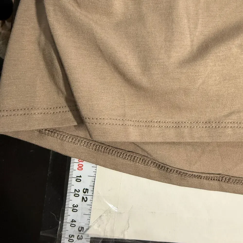Abercrombie & Fitch Paloma Maxi Dress L Petite Taupe Gray Clean Girl Chic